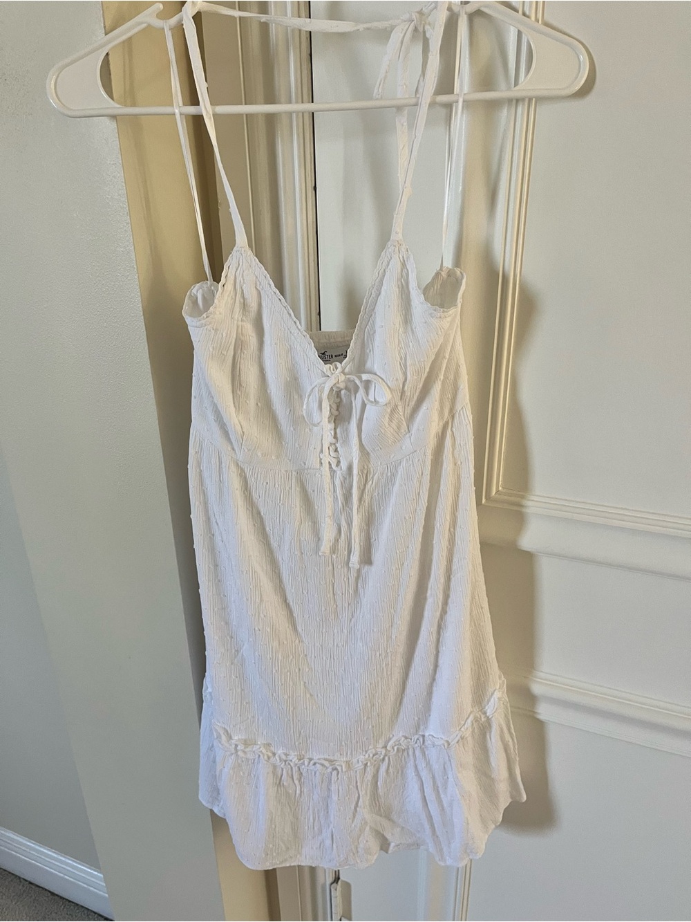 Hollister White Tie-Front Women’s Swim Cover-Up Dress